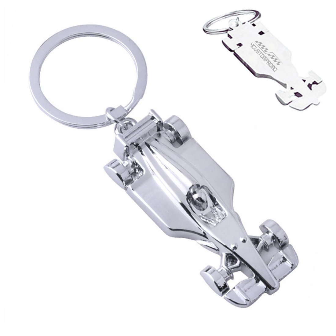 Custom Metal Racing Car Keychain