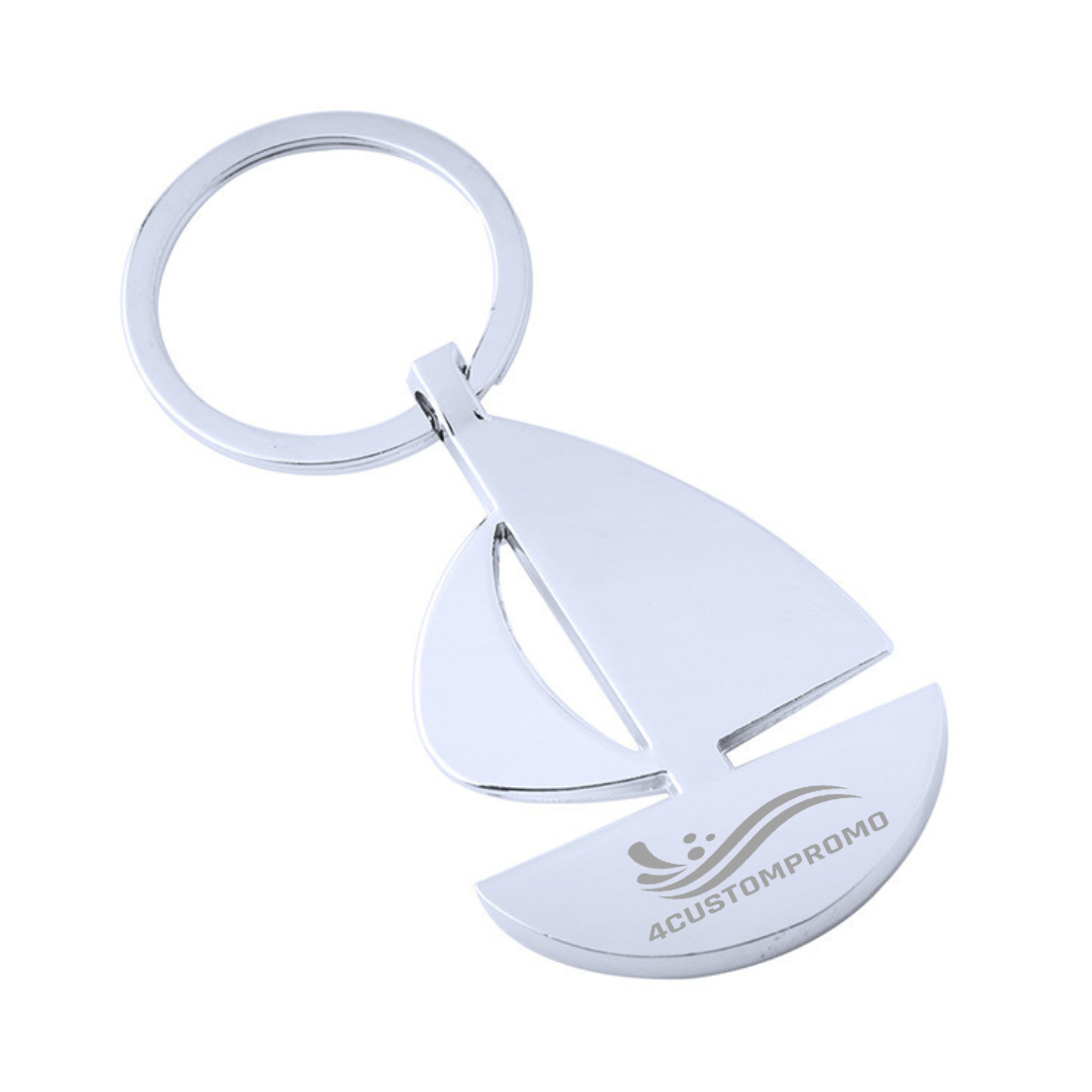 Custom Metal Sailboat Keychain