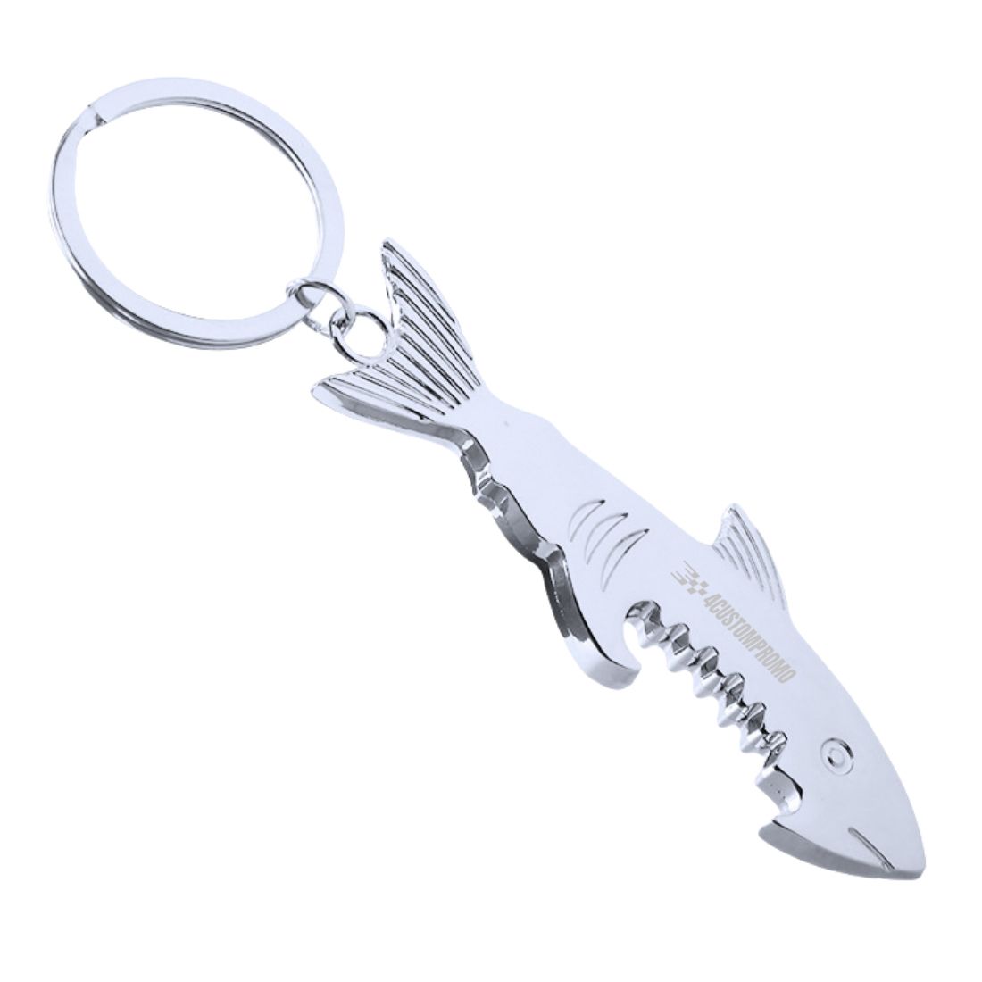Custom Metal Shark Bottle Opener Keychain