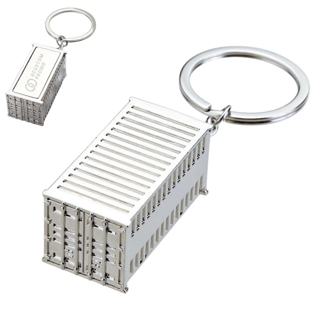Custom Metal Shipping Container Keychain