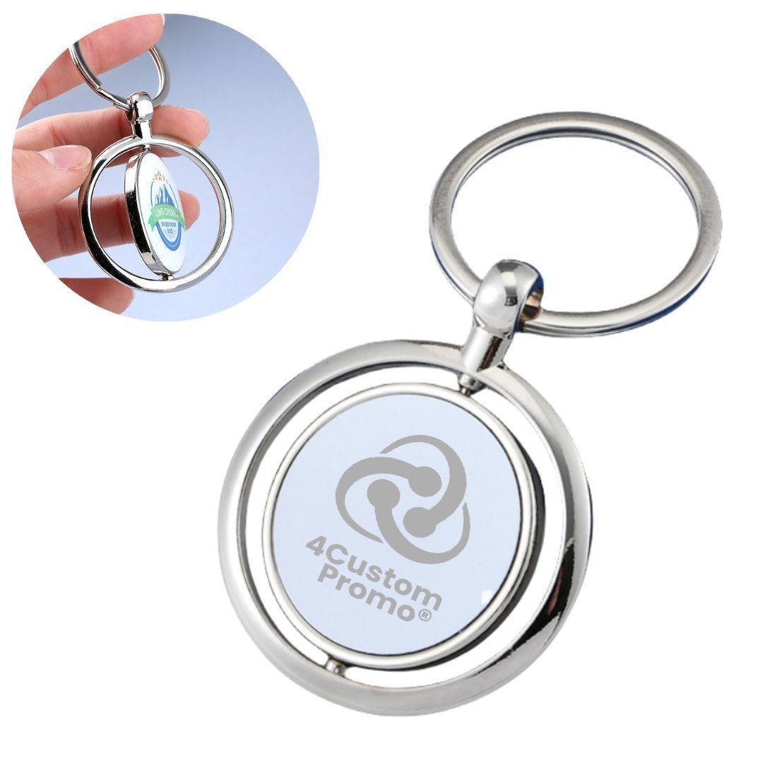 Custom Metal Spinning Keychain