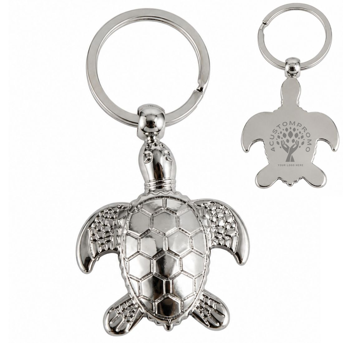 Custom Metal Turtle Keychain