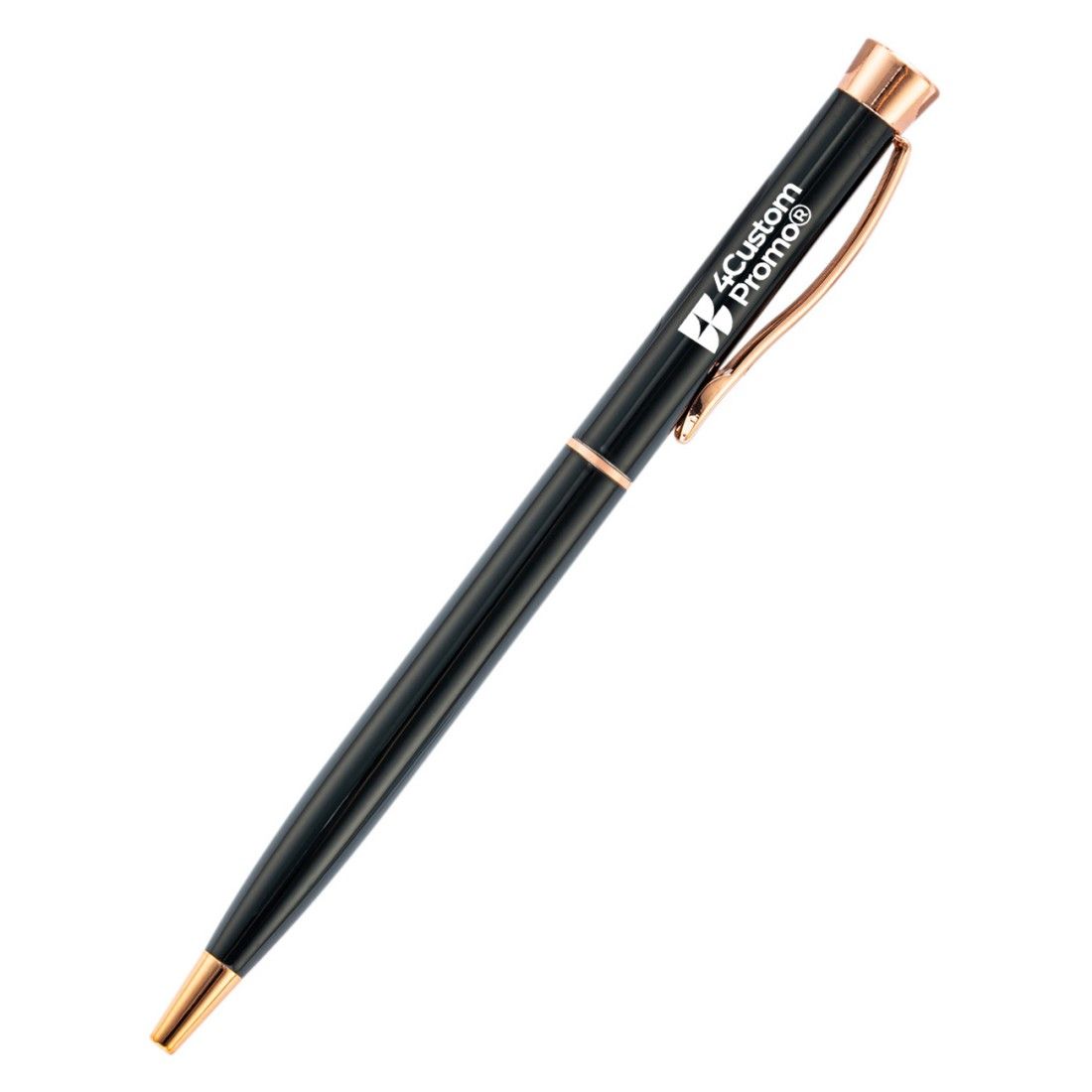 Custom Metal Twist Pen with Gold Accents