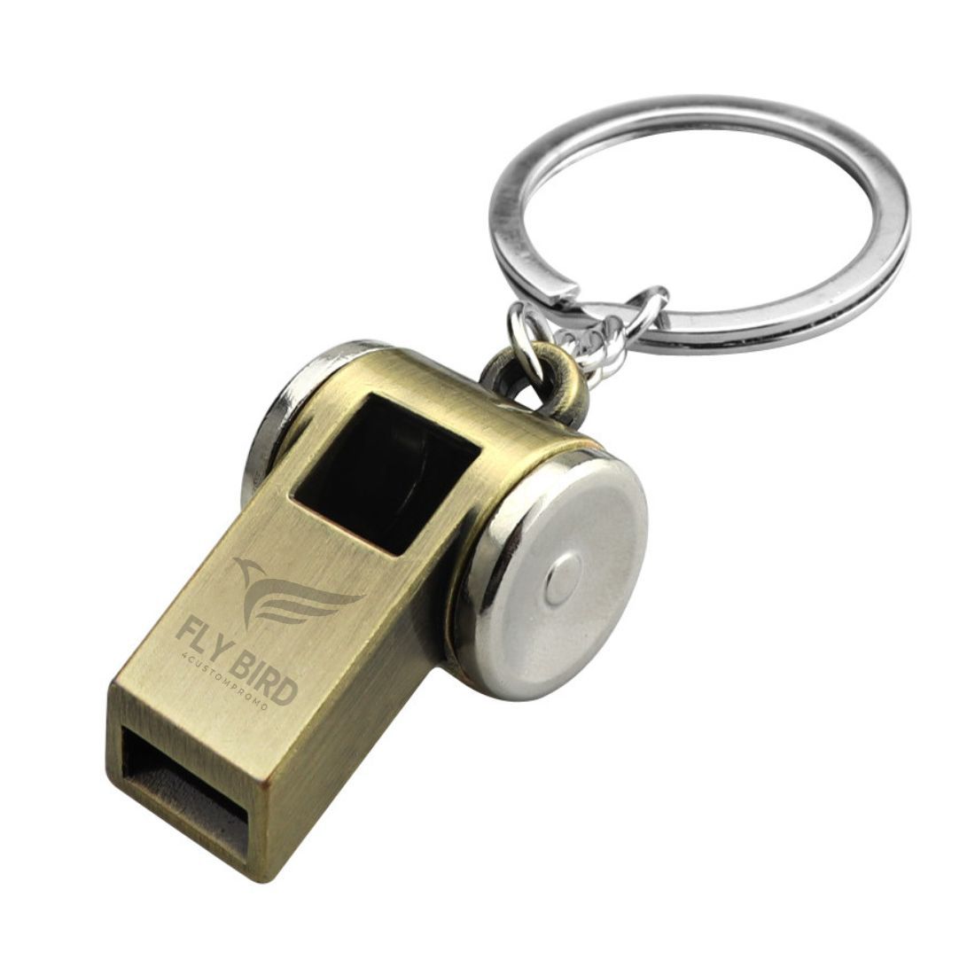 Custom Metal Whistle Keychain