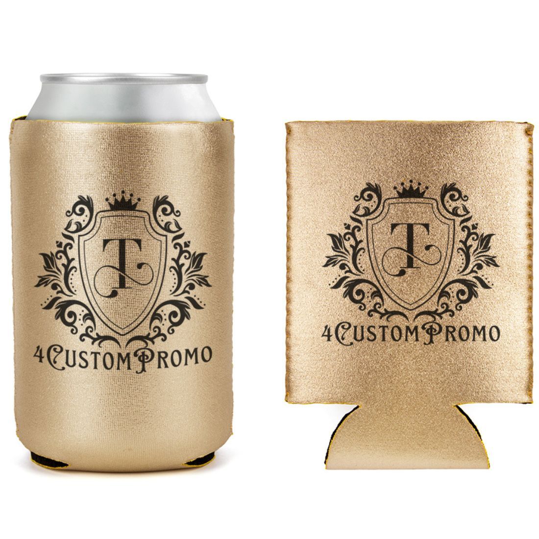 Custom Metallic Neoprene Can Cooler - 12 oz