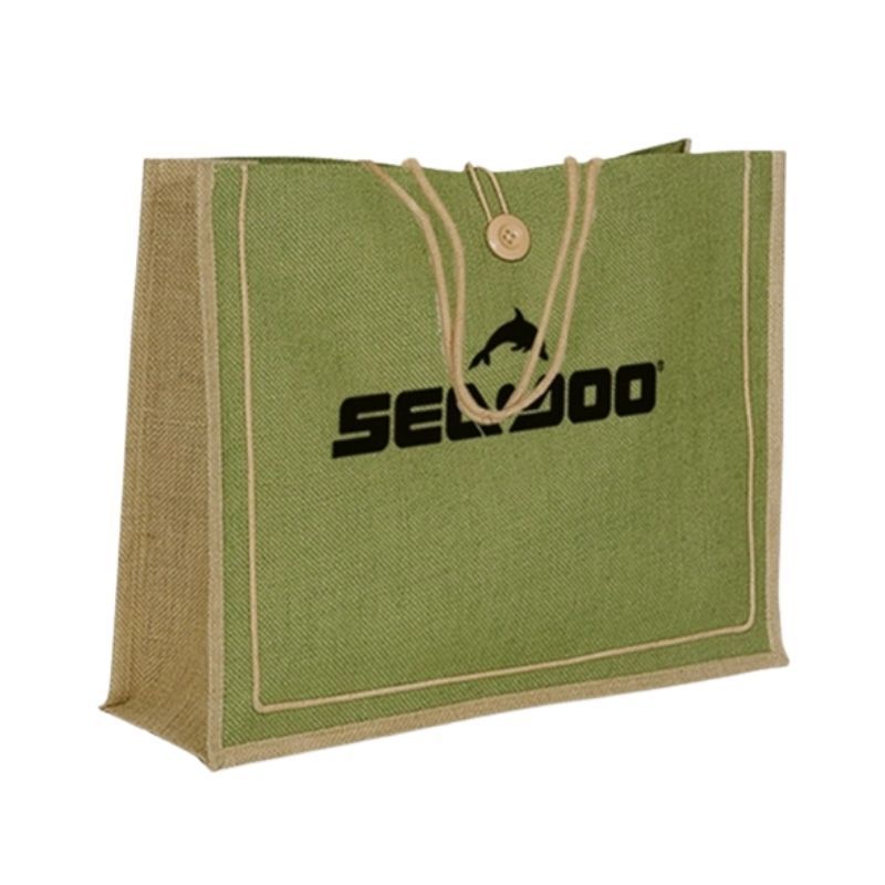 Custom Milan Jute Grocery Tote Bag - 18