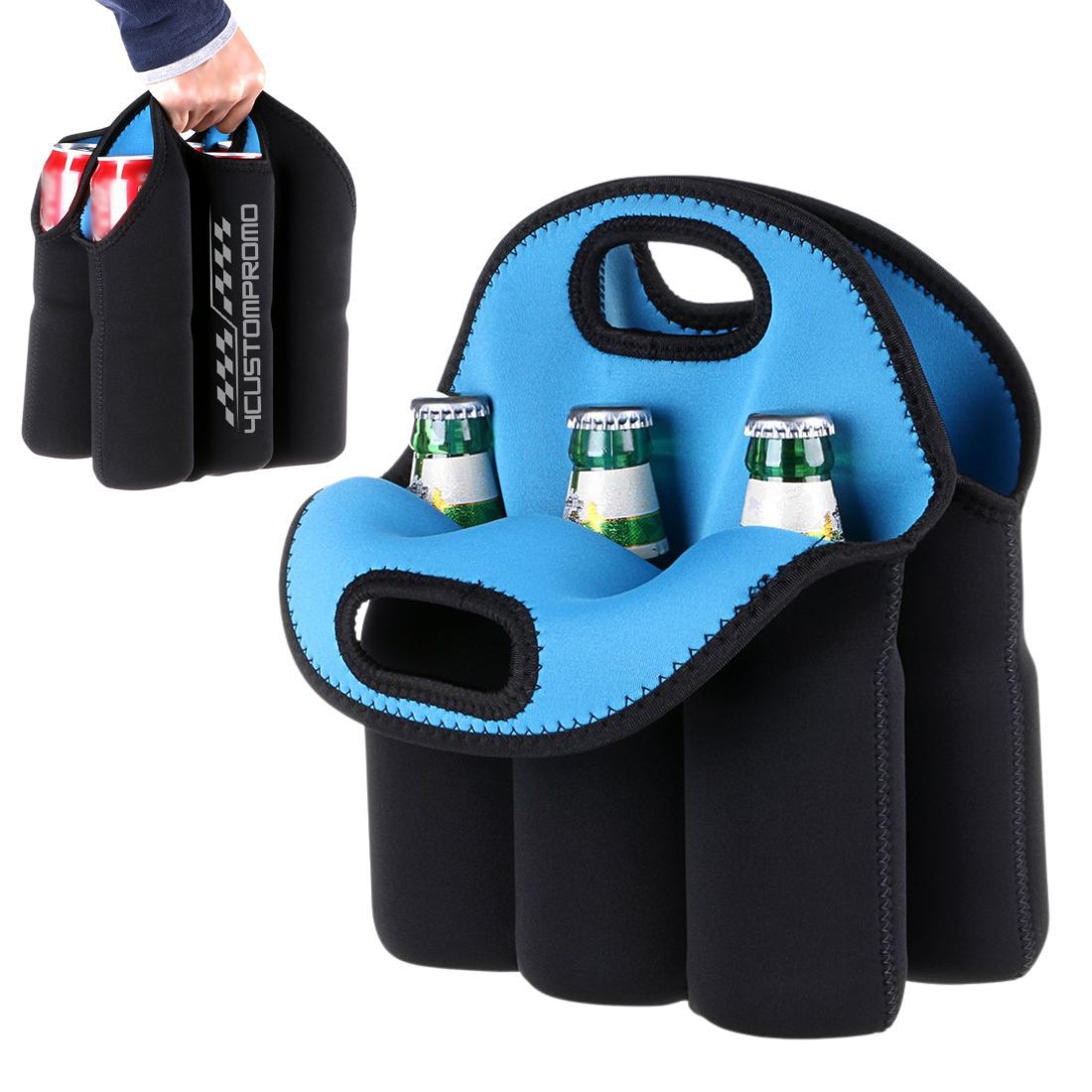 Custom Neoprene Carrier Tote - 6 Bottles/12 Cans