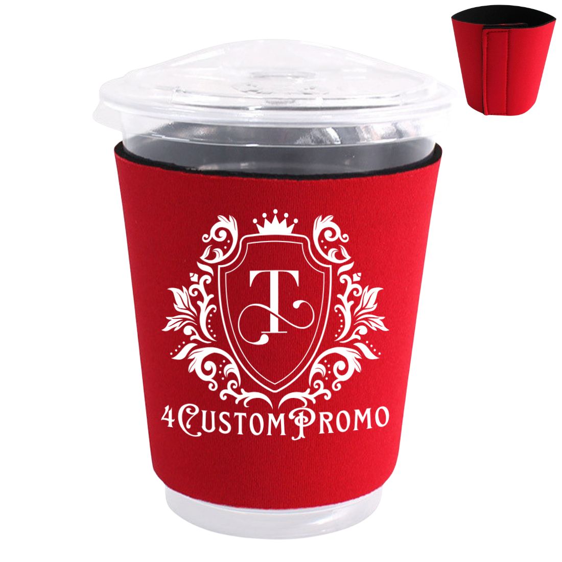Custom Neoprene Coffee Cup Sleeve with Velcro