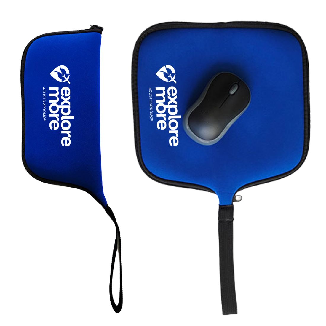 Custom Neoprene Mouse Pad Pouch with Zipper