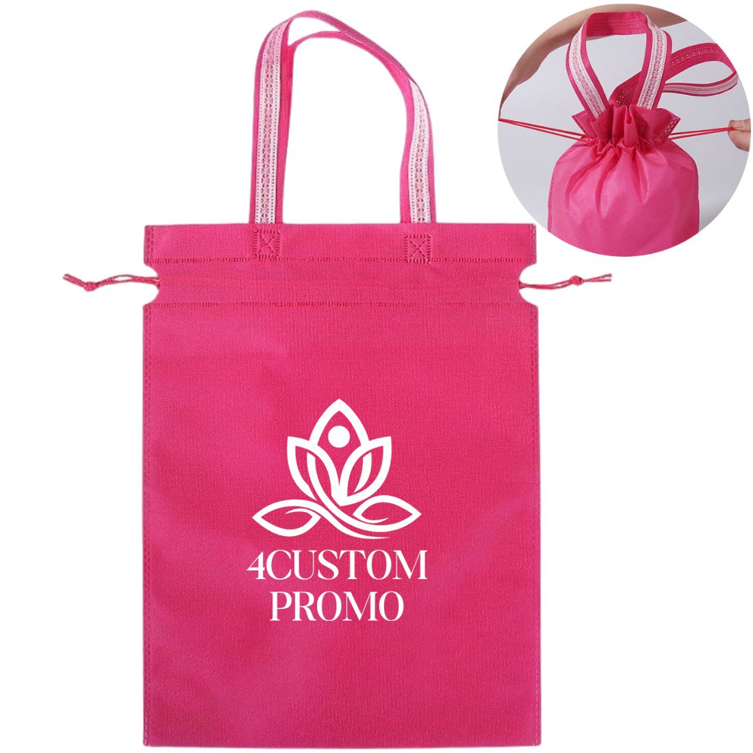 Custom Non-Woven Drawstring Bag with Handles