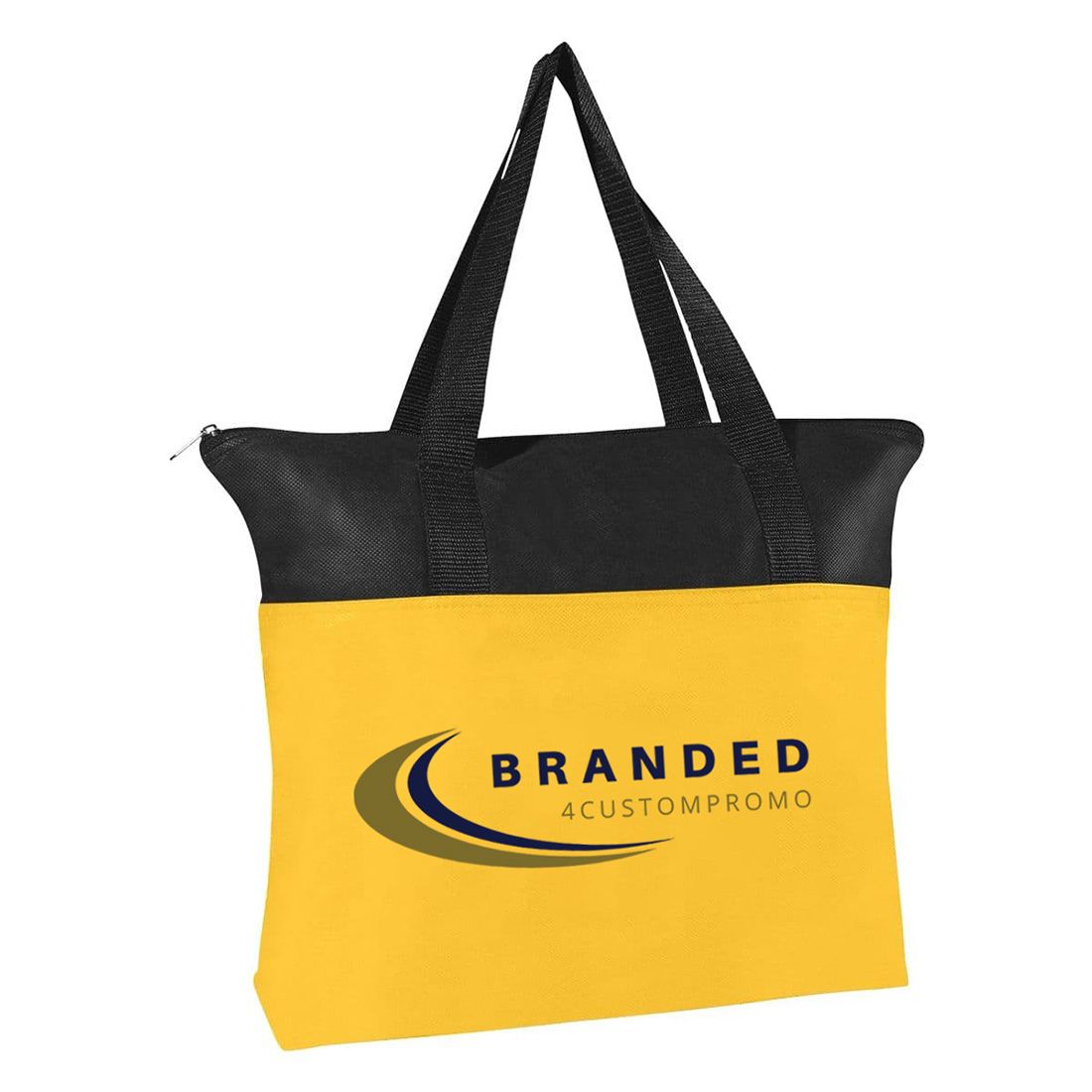 Custom Non-Woven Zippered Tote Bag - 18