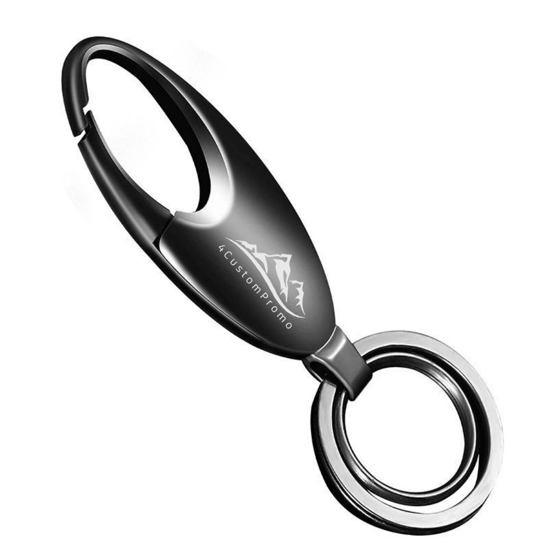 Custom Oval Metal Car Keychain
