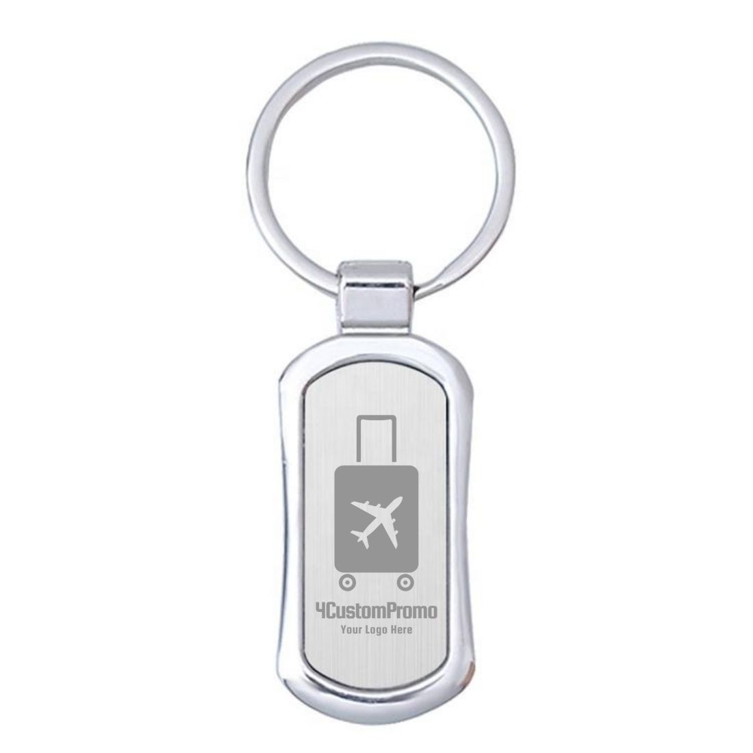 Custom Oval Shaped Metal Keychain