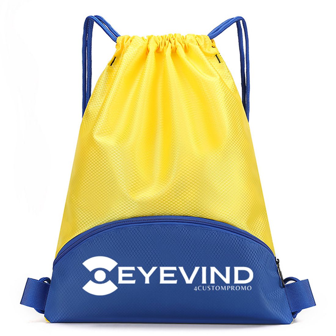 Custom Oxford Drawstring Backpack with Zipper Pocket