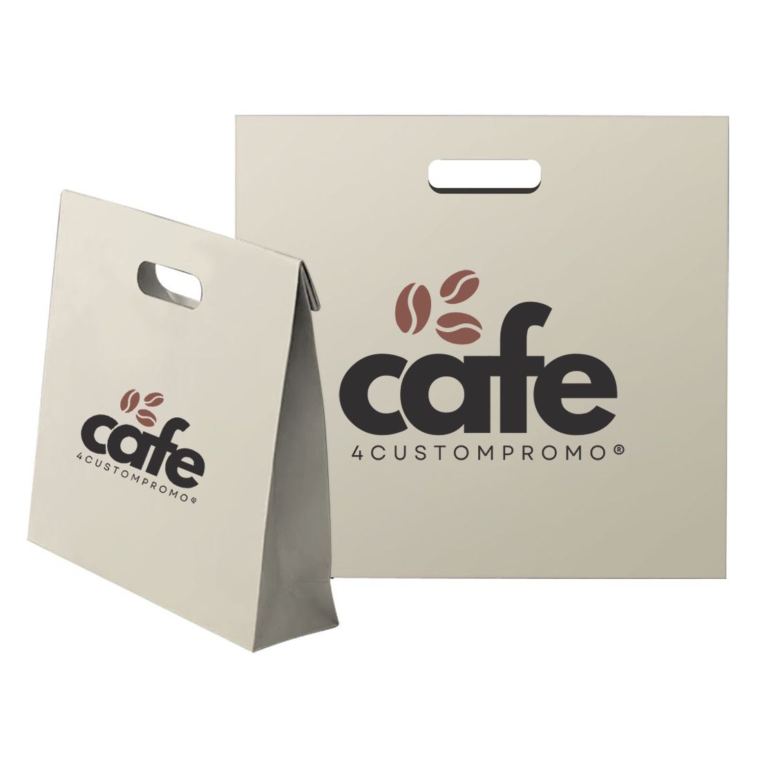 Custom Paper Shopper Bag with Die Cut Handle - 10