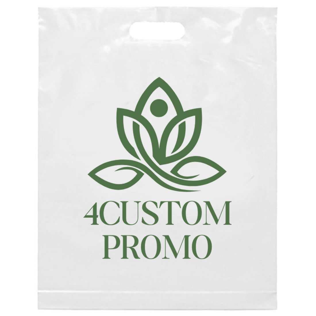 Custom Plastic Die Cut Merchandise Bag - 15.5