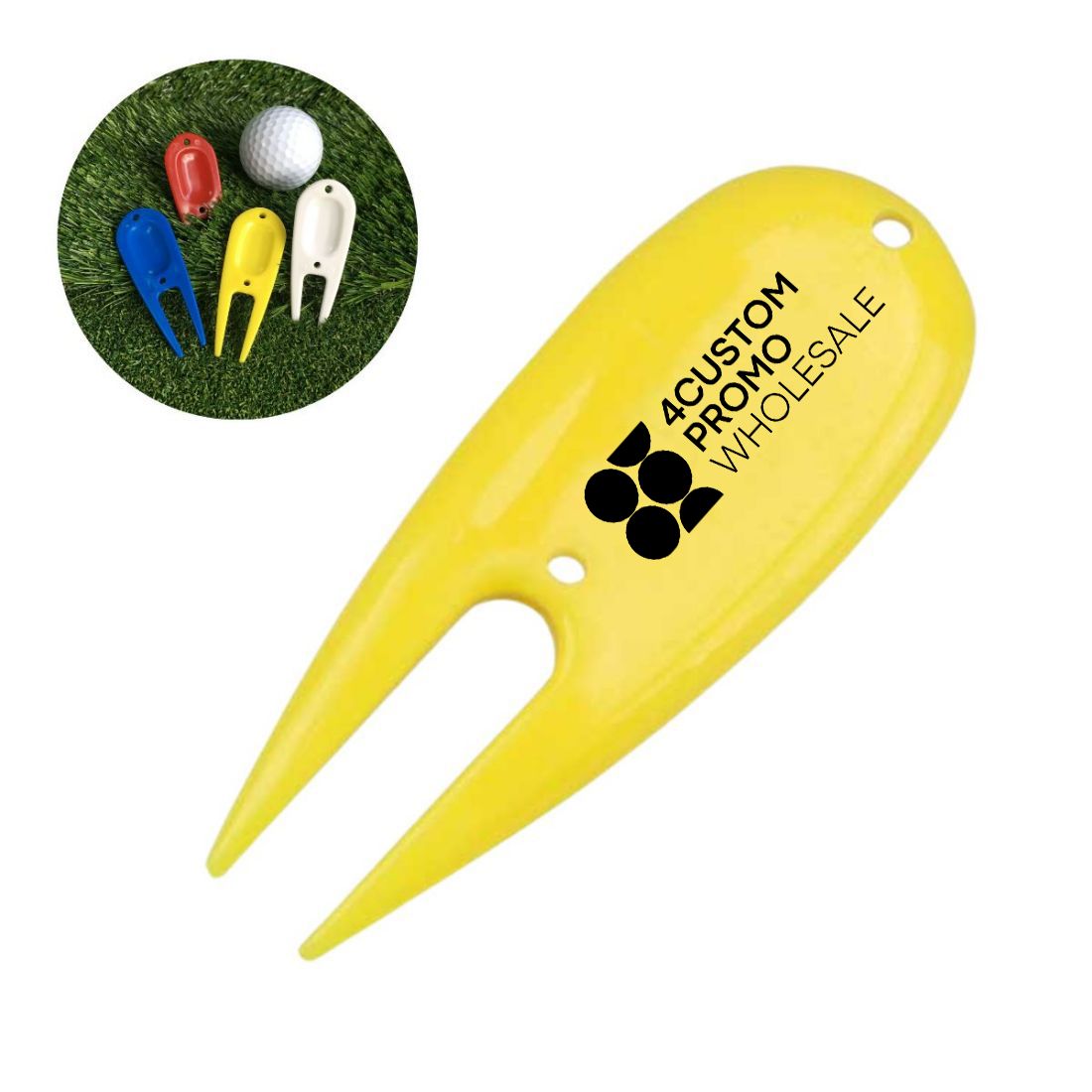 Custom Plastic Golf Divot Repair Tool