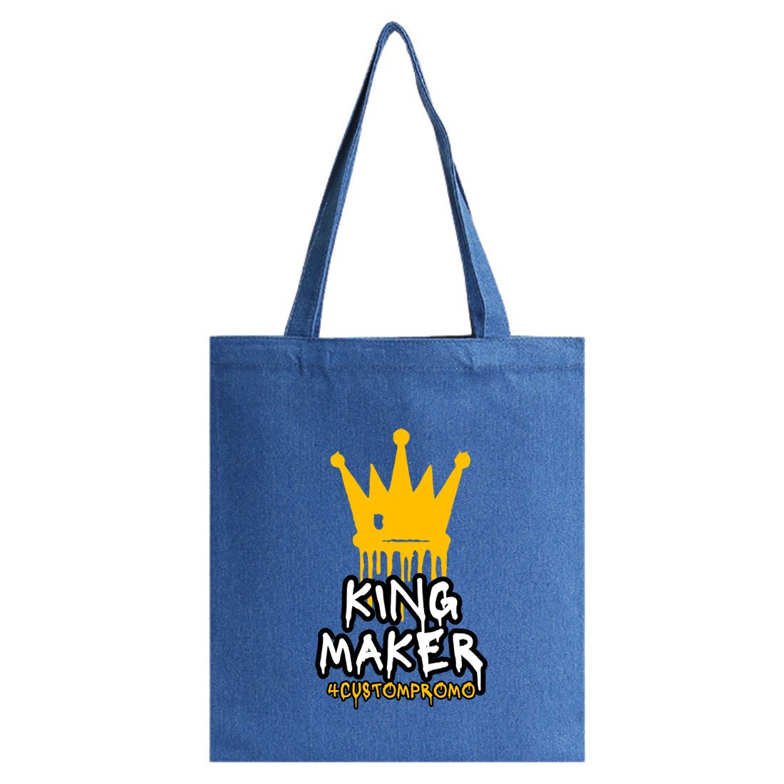 Custom Printed Denim Tote Bag - 14