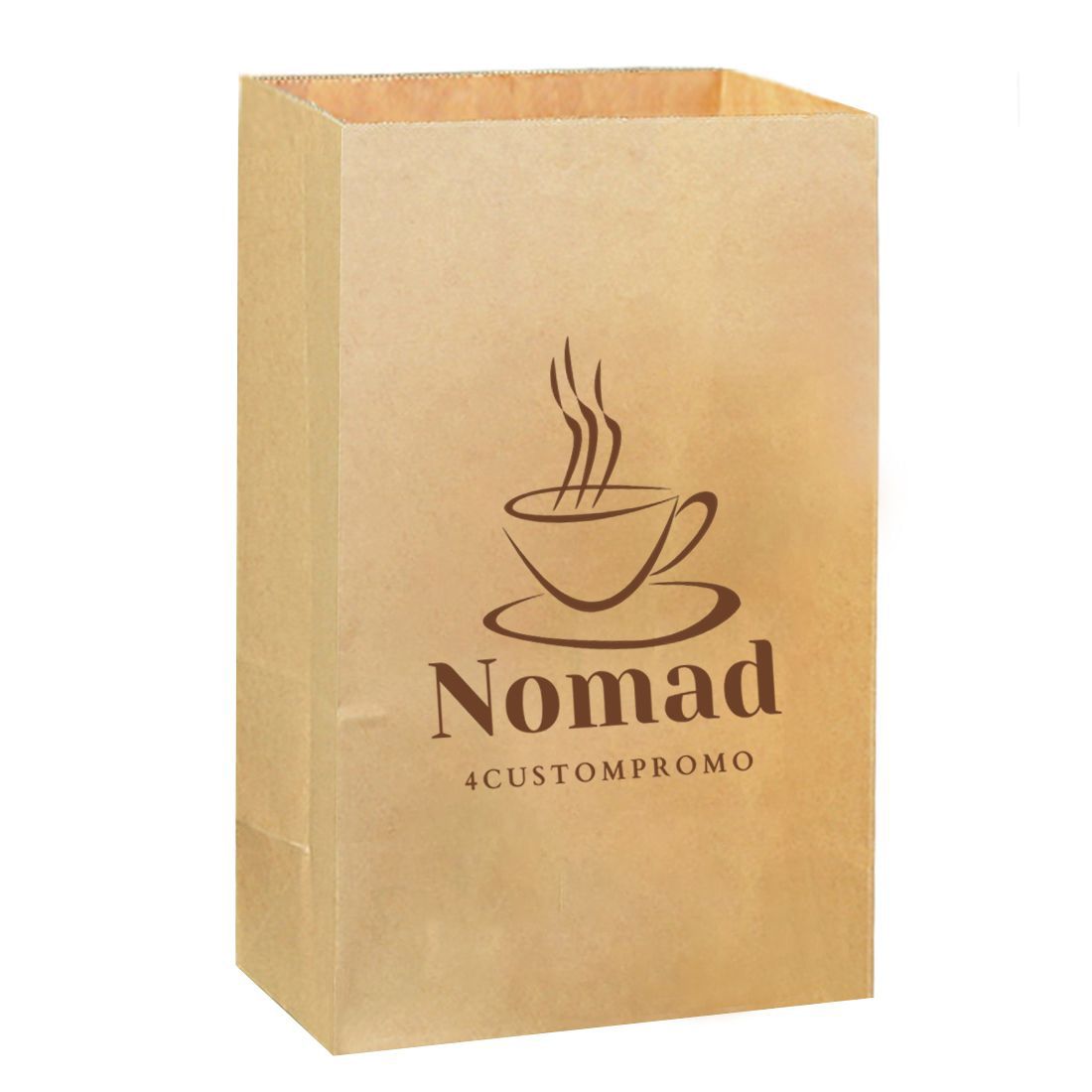 Custom Printed Kraft Paper Grocery Bag - 16.5