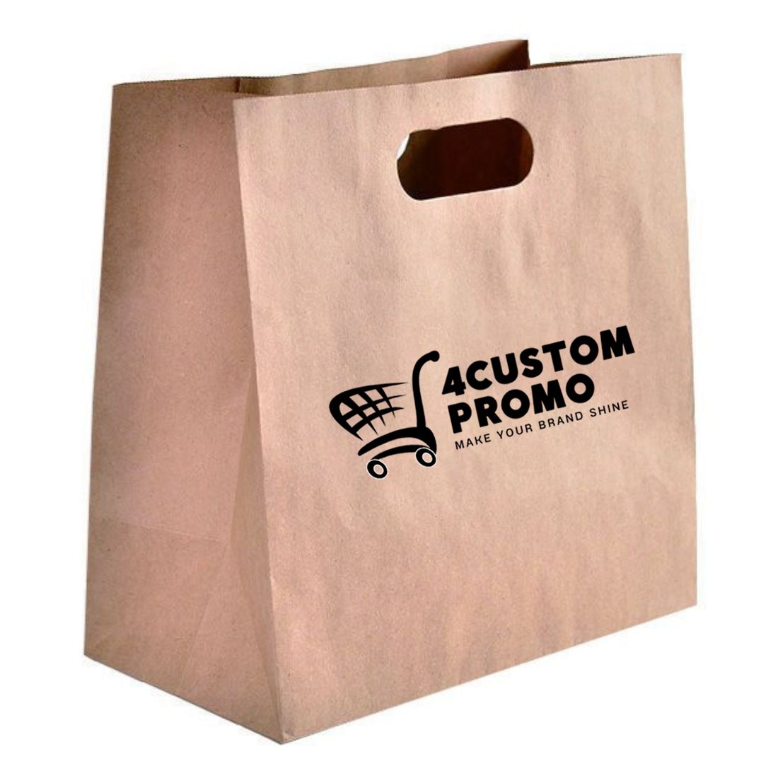 Custom Printed Kraft Paper Grocery Bag - 11