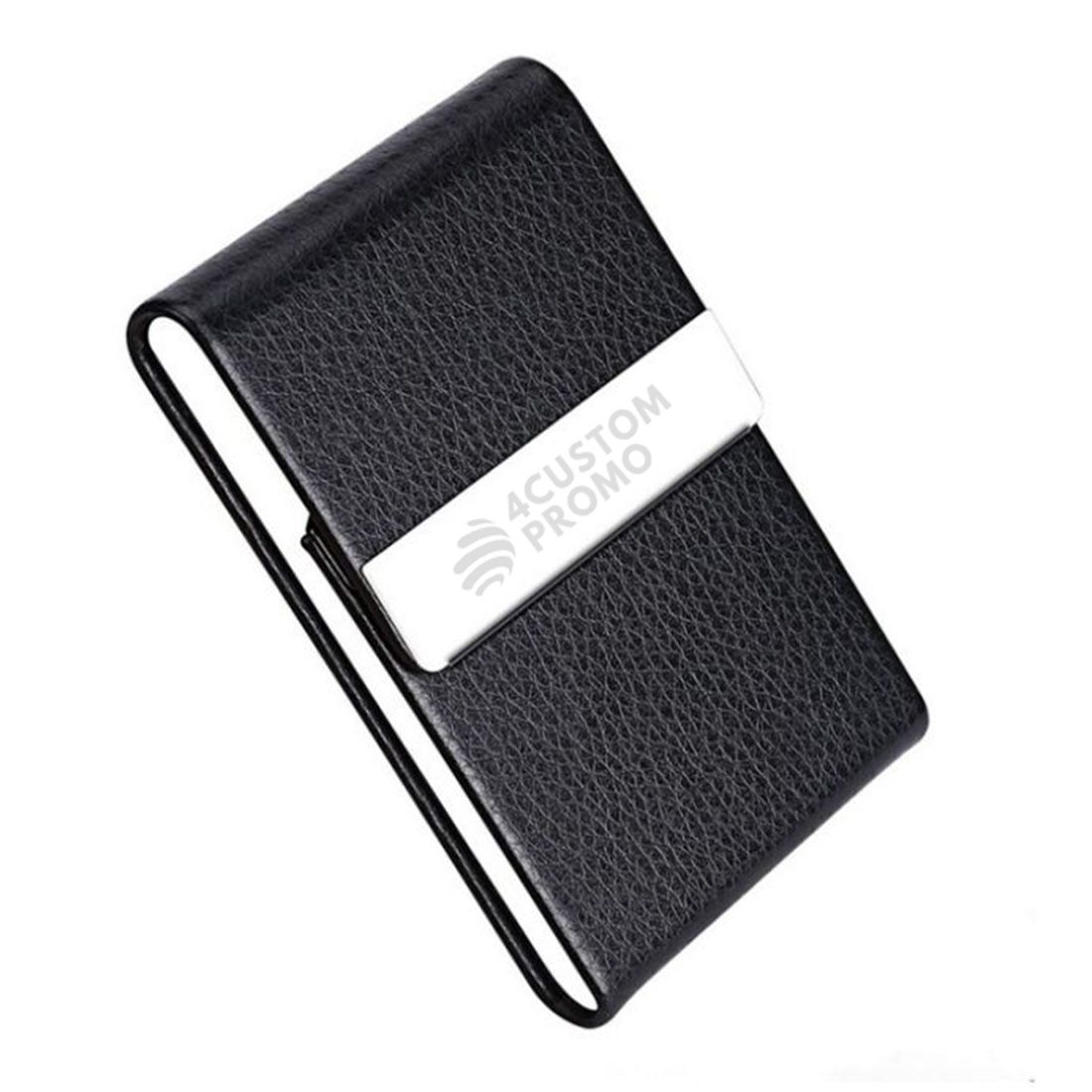 Custom PU Leather Magnetic Flip Business Card Holder