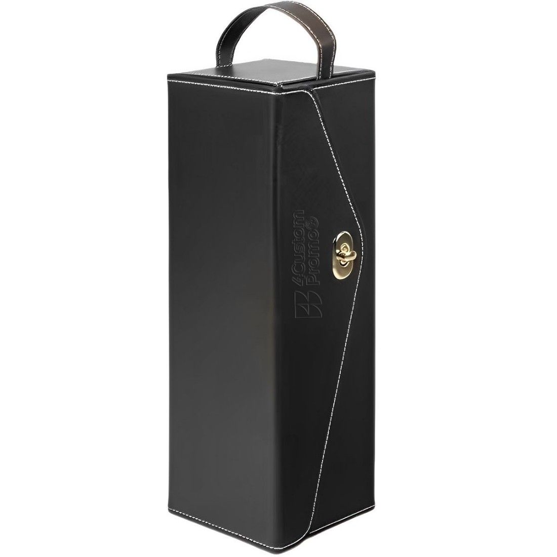 Custom PU Leather Wine Gift Box with Handle