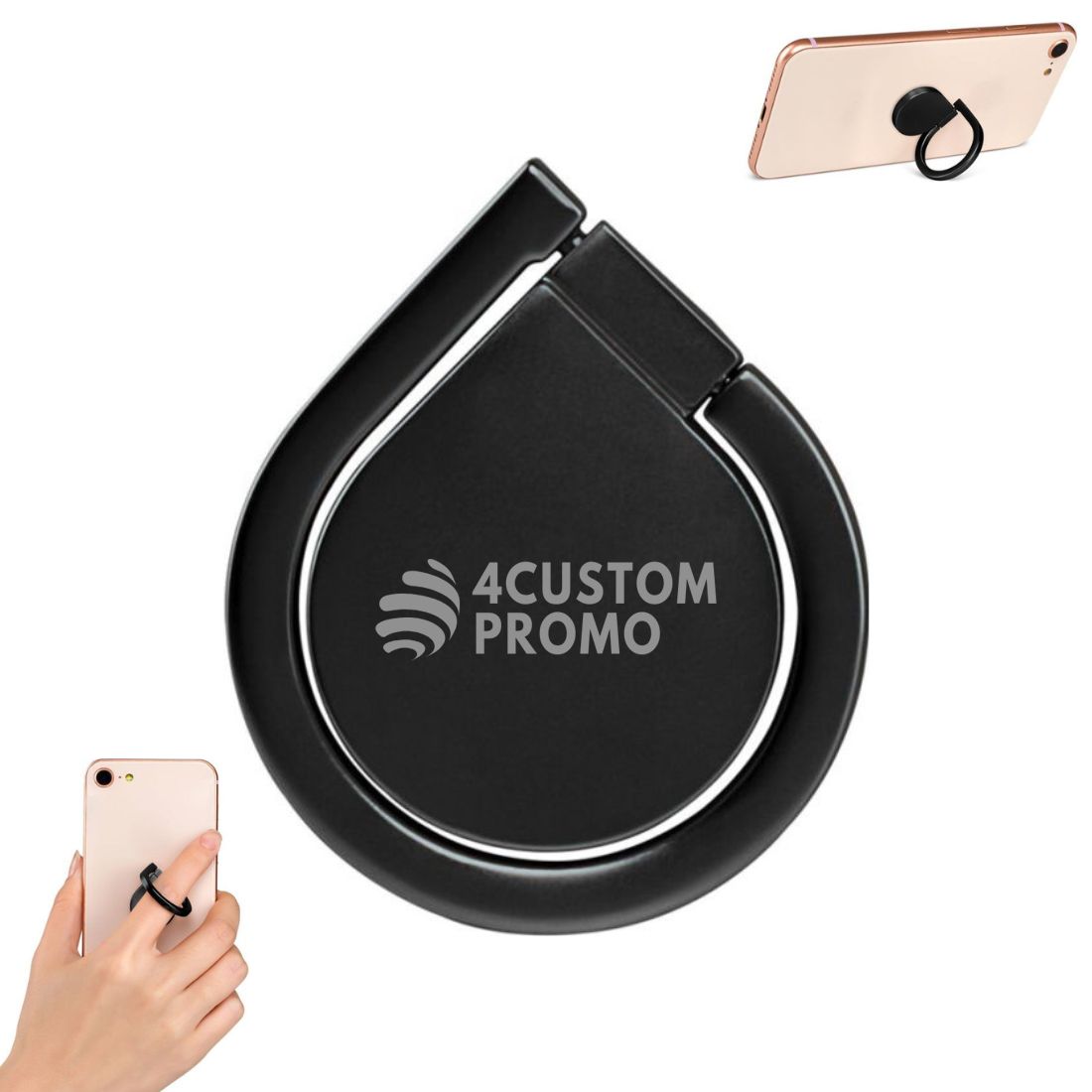 Custom Raindrop Zinc Alloy Phone Ring Holder