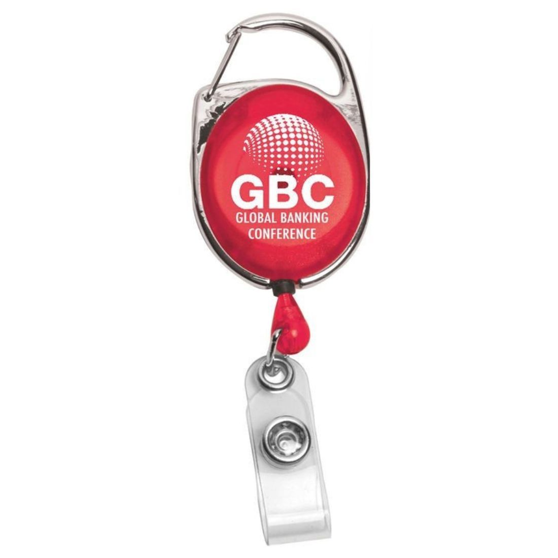 Custom Retractable Badge Reel with Clip and Strap