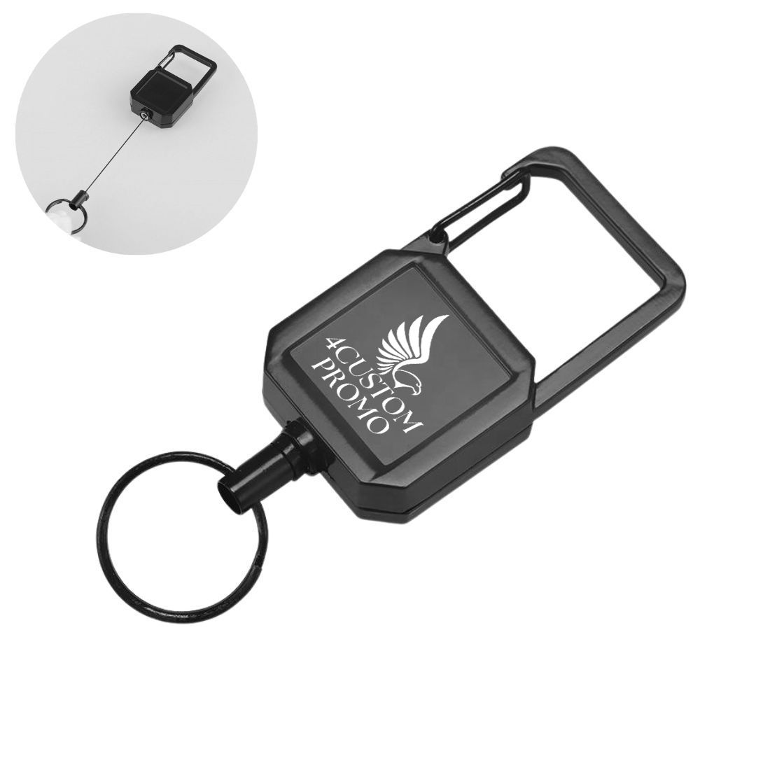 Custom Retractable Metal Badge Reel Keychain
