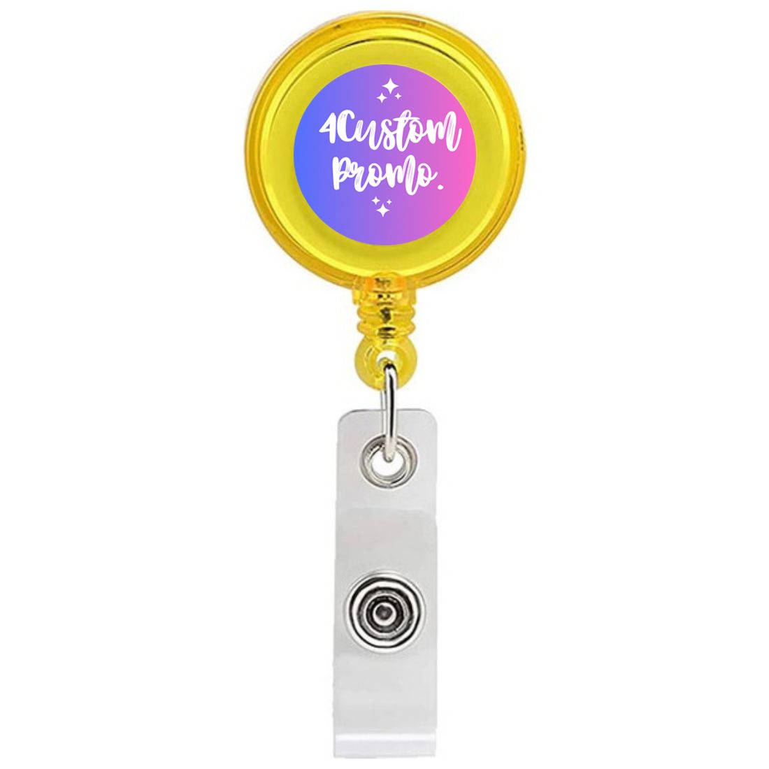 Custom Retractable Translucent Badge Reel with Clip