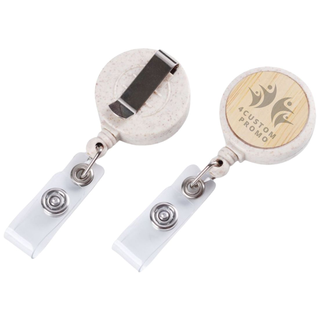 Custom Retractable Wheat Straw Badge Reel