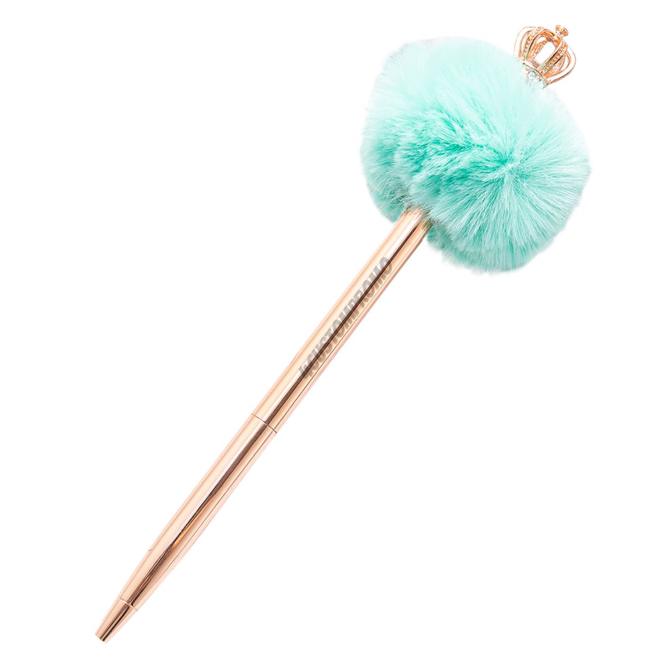 Custom Rose Gold Crown Pom-Pom Metal Pen