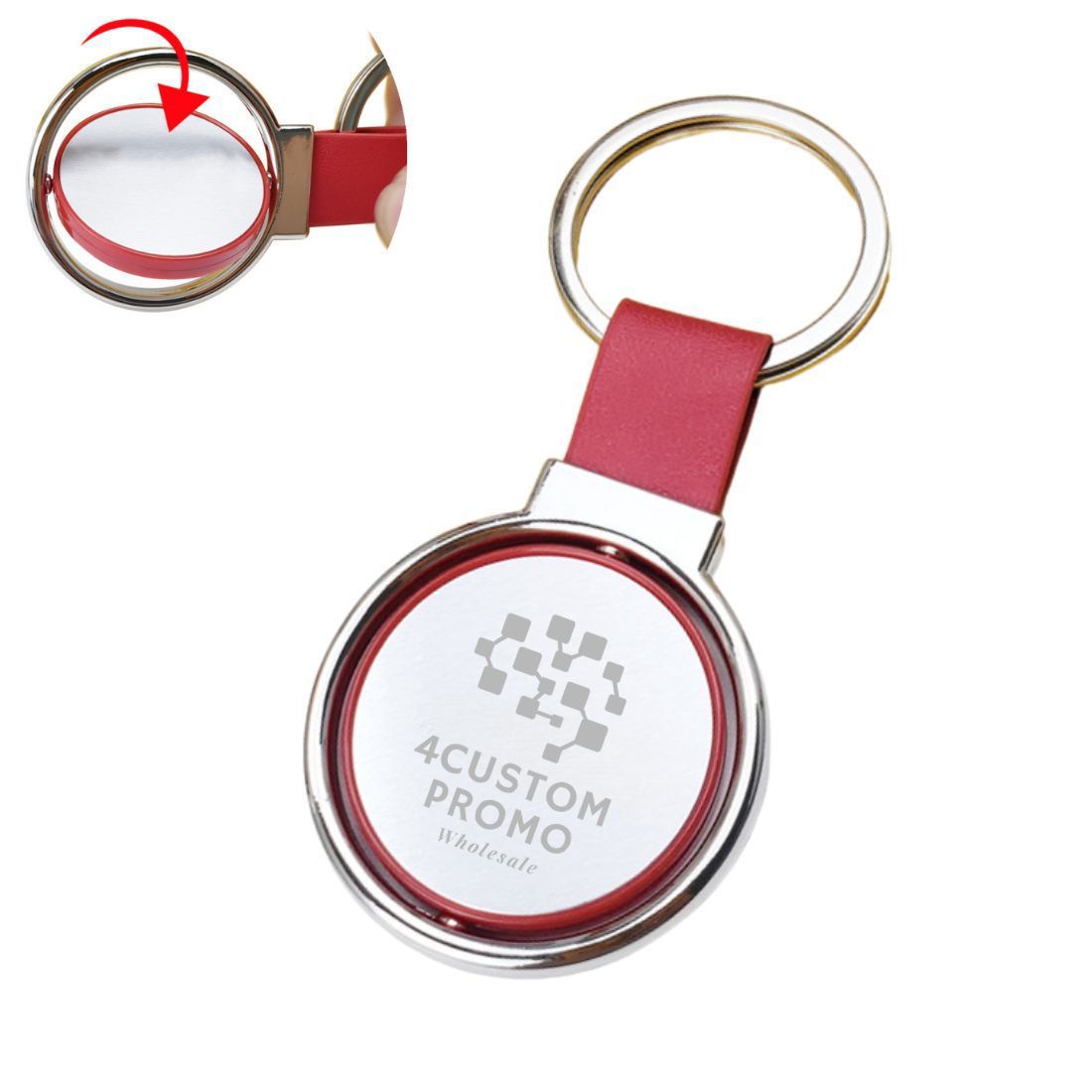 Custom Round Metal Spinning Keychain