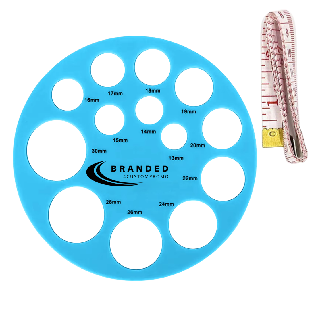 Custom Round Silicone Nipple Sizing Card
