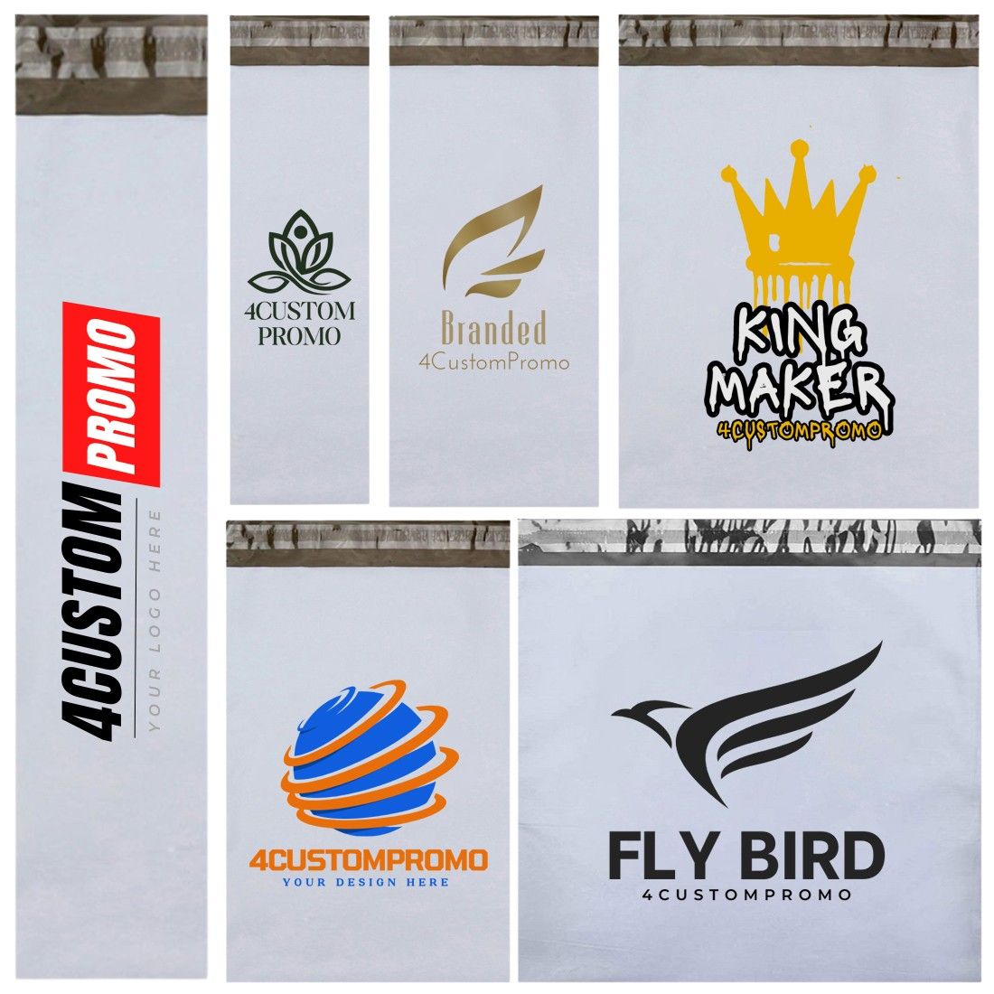 Custom Self-Sealing Poly Mailer Bags – Multiple Sizes