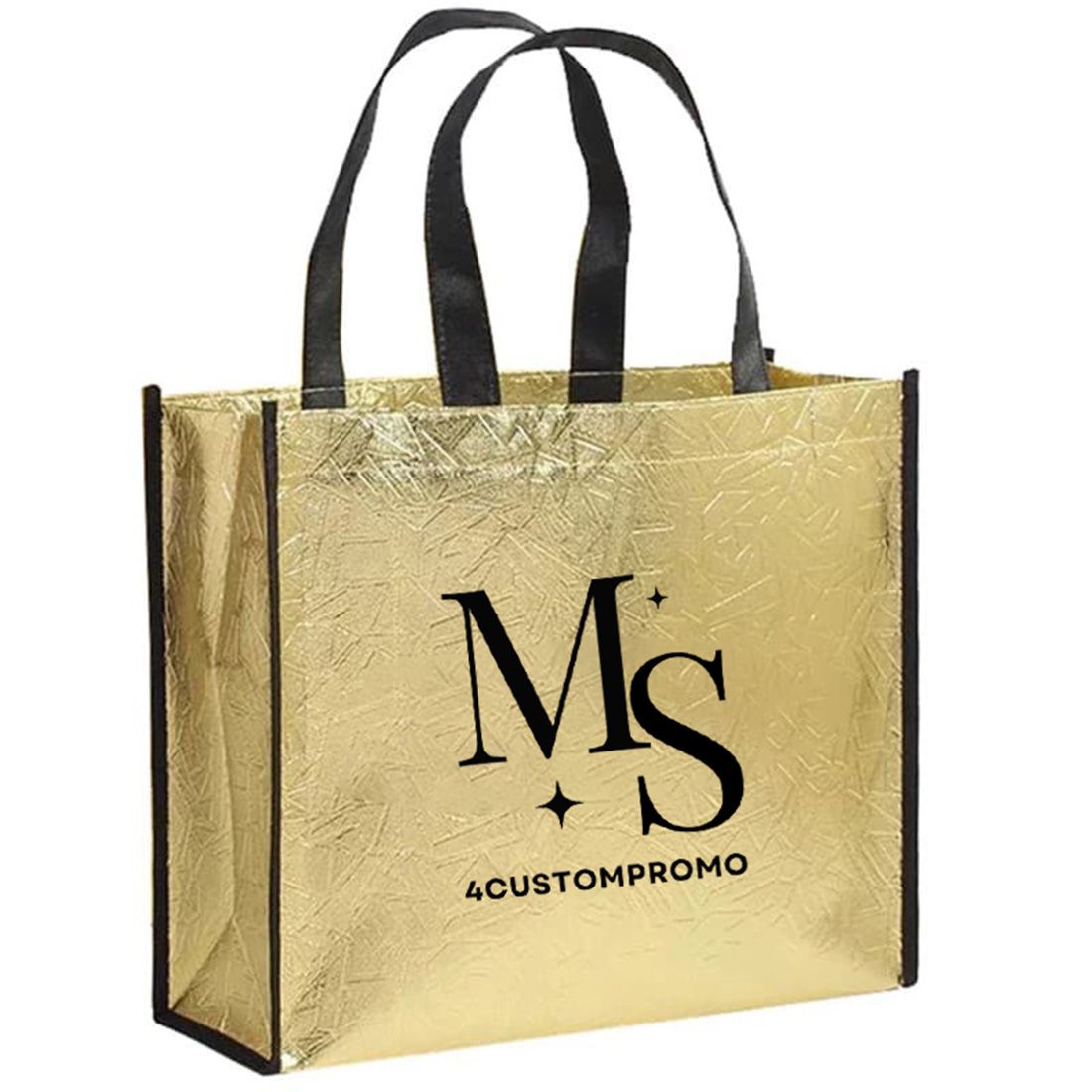Custom Shiny Metallic Laminated Non-Woven Tote Bag