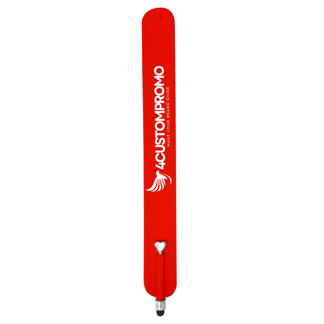 Custom Silicone Slap Bracelet with Stylus Pen