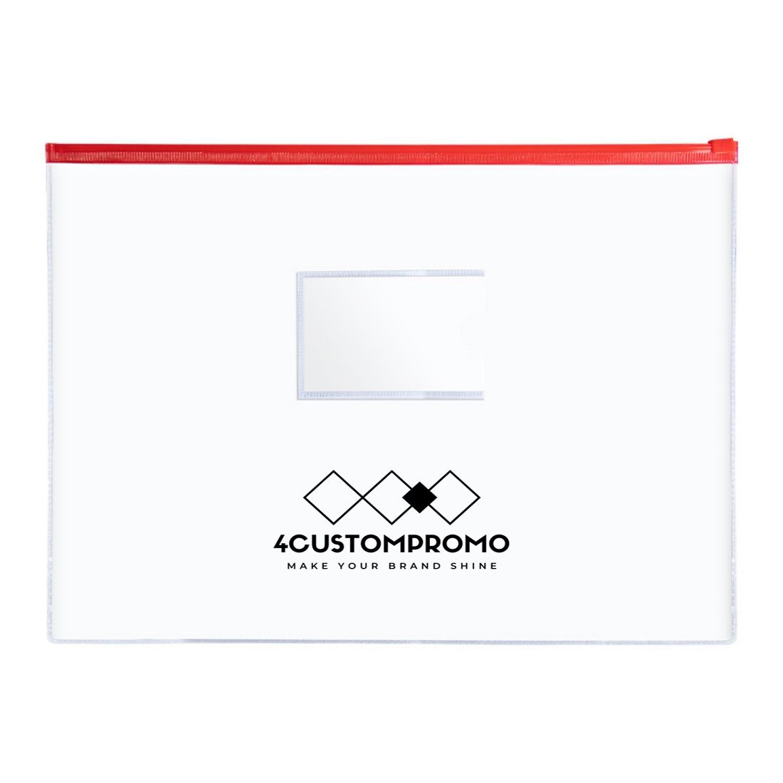Custom Slider Zip Envelope A4 PVC File Folder