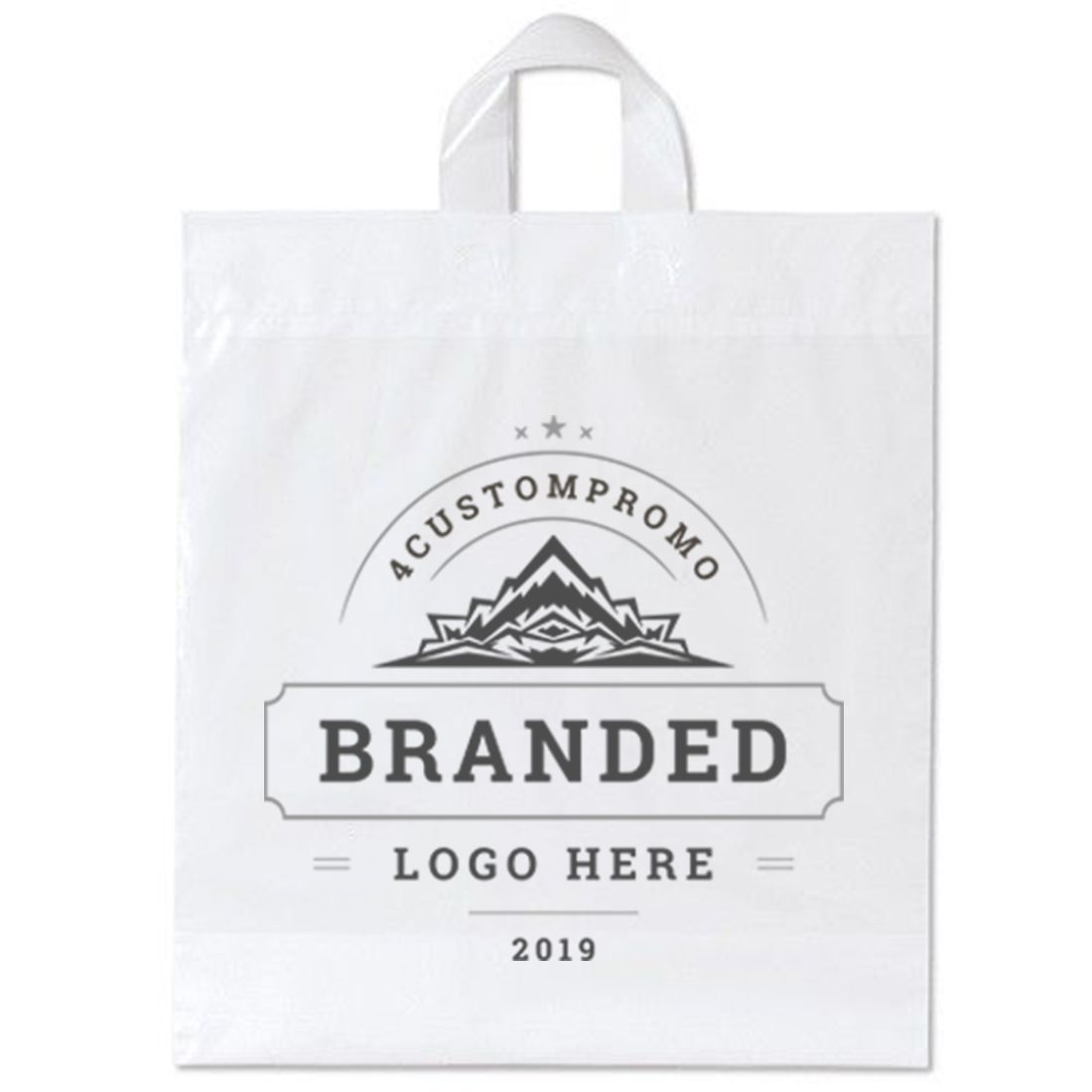 Custom Soft Loop Plastic Shopping Bag - 16