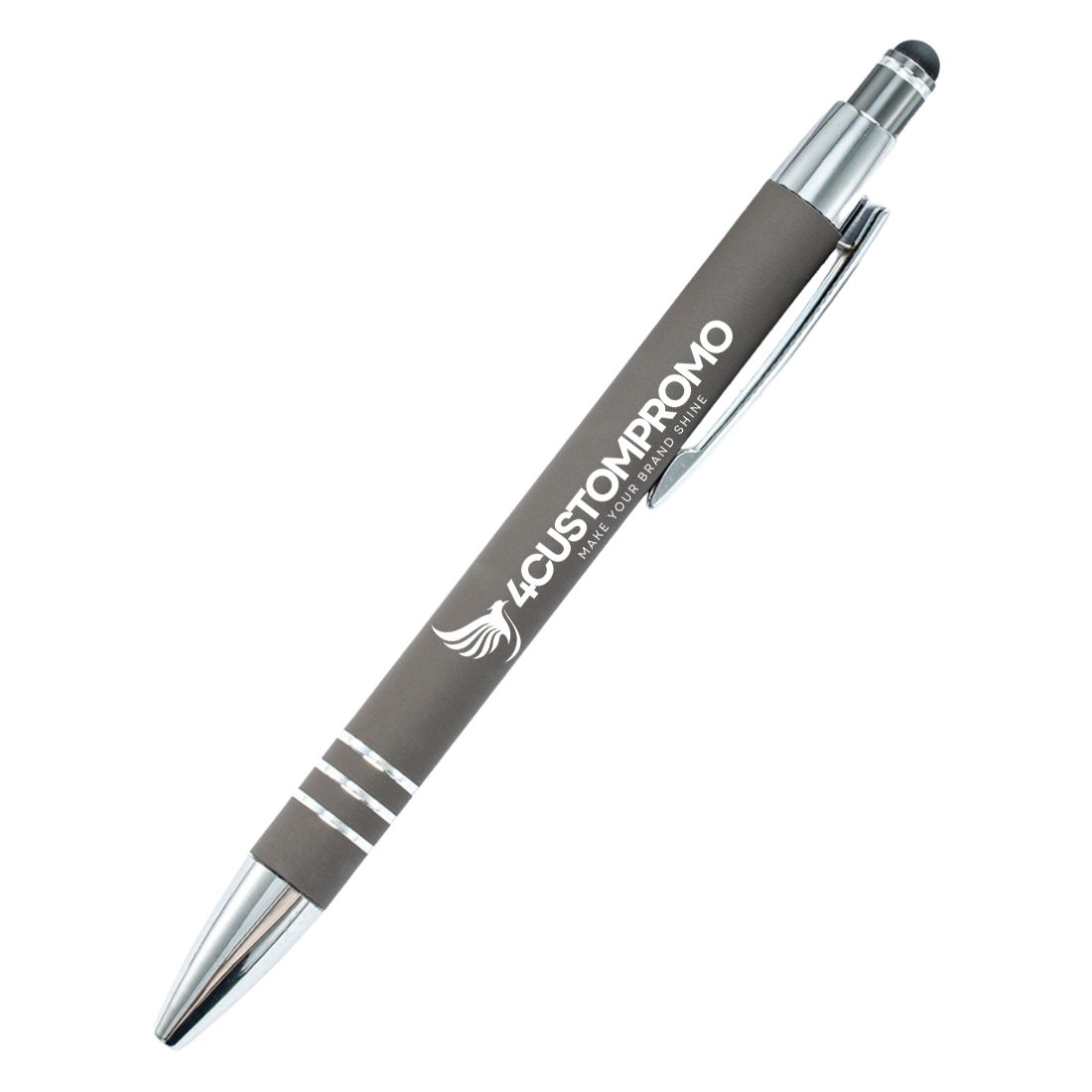 Custom Soft Touch Dublin Stylus Metal Pen