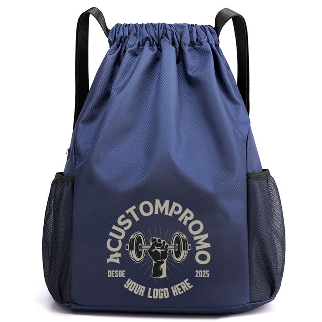Custom Sports Drawstring Backpack with Side Pockets