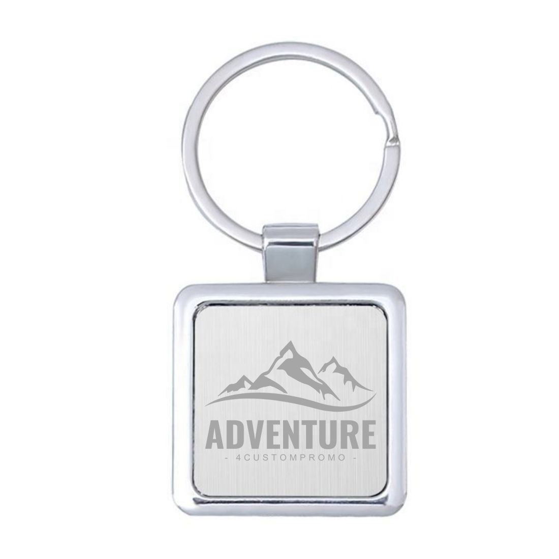 Custom Square Shaped Metal Keychain