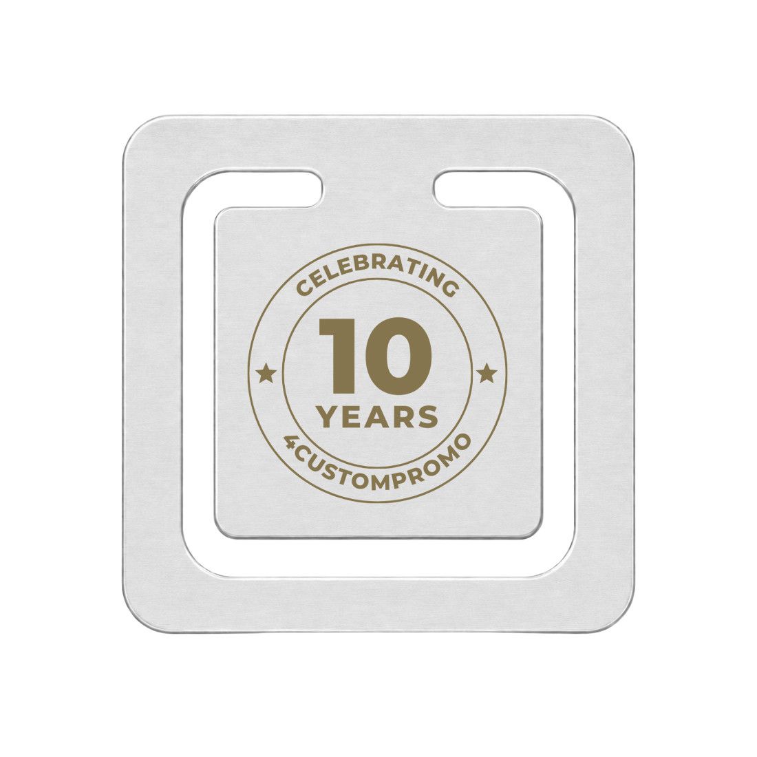 Custom Square Shaped Stainless Steel Bookmark
