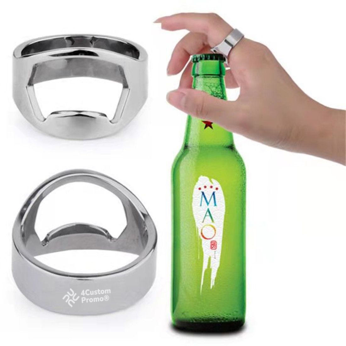 Custom Stainless Steel Finger Ring Bottle Opener