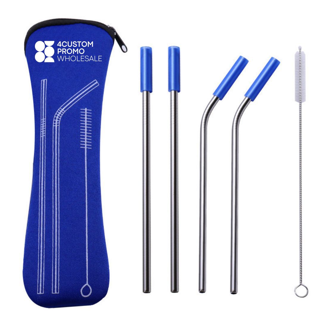 Custom Stainless Steel Straw Set (5pcs)