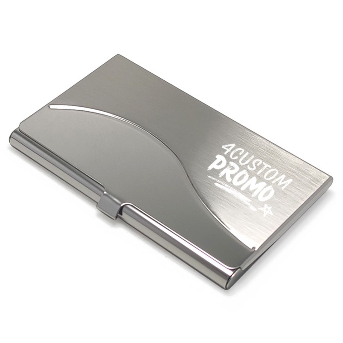 Custom Stainless Steel Wave Business Card Holder