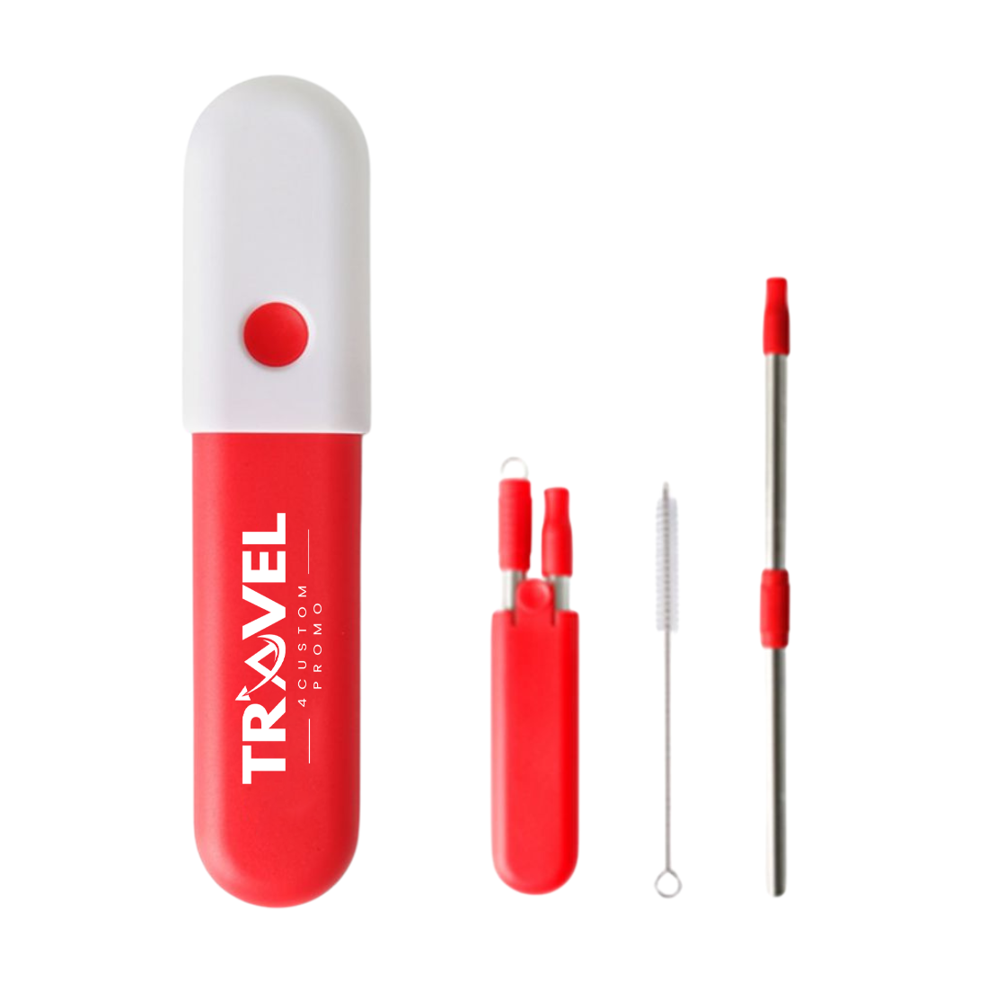Custom Straw Set with Case & Brush