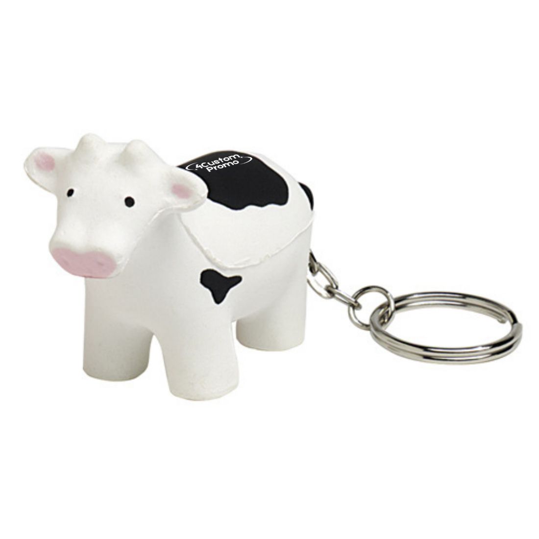 Custom Stress Relief Dairy Cow Keychain