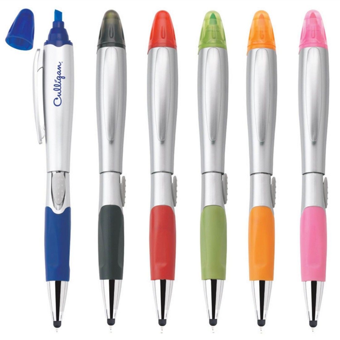 Custom Stylus Ballpoint Pen w/ Highlighter