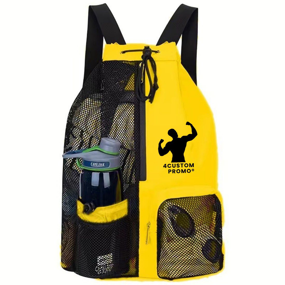 Custom Swim Mesh Drawstring Backpack
